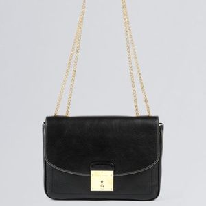 Marc Jacobs Polly Black Crossbody Gold Chained Bag